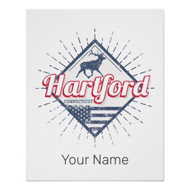Hartford City Connecticut Vereinigte Staaten Poster (Vorderseite)