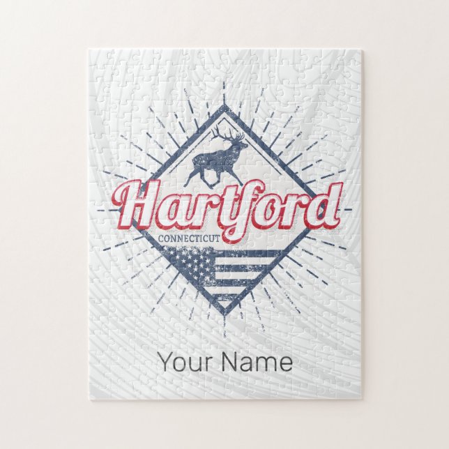Hartford City Connecticut Vereinigte Staaten Puzzle (Vertikal)
