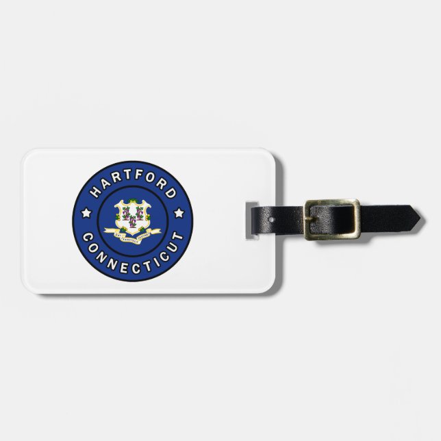 Hartford Connecticut Gepäckanhänger (Vorderseite horizontal)