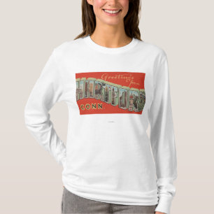 Hartford, Connecticut - große Buchstabe-Szenen 4 T-Shirt