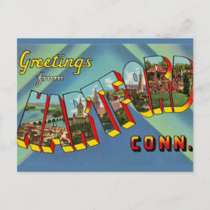 Hartford Connecticut Grüßkarte Postkarte