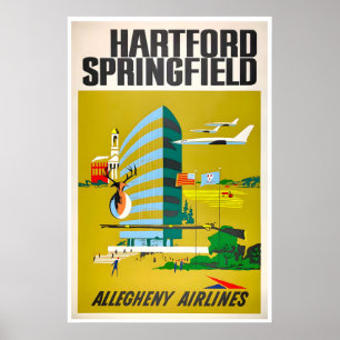 Hartford Connecticut Kunst Vintage Reiseposter Poster