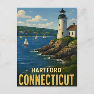 Hartford Connecticut Reise-Geschenk Postkarte