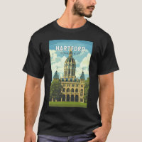 Hartford Connecticut Reise Kunst Vintage