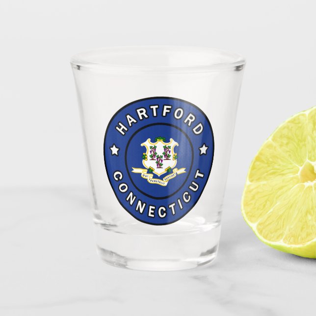 Hartford Connecticut Schnapsglas (Vorderseite)
