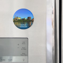 Hartford Connecticut Skyline Cartoon Magnet