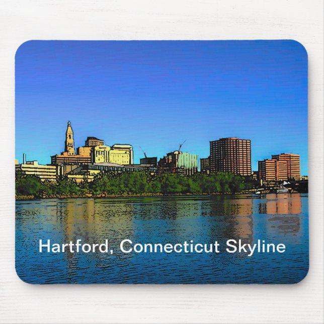 Hartford Connecticut Skyline Mouse Pad Mousepad (Vorne)
