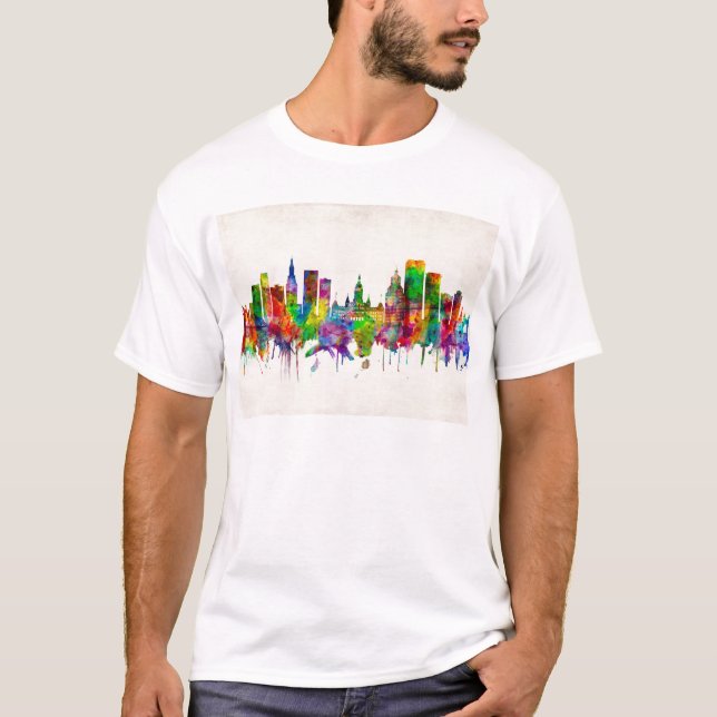 Hartford Connecticut Skyline T-Shirt (Vorderseite)