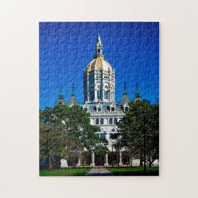Hartford Connecticut Staat Hauptstadt. Jigsaw Puzz Puzzle (Vertikal)