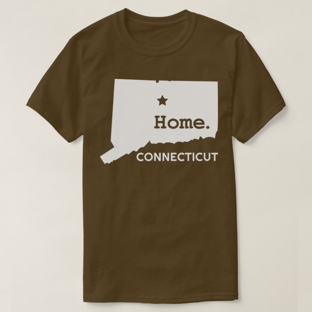 Hartford CT New England Silhouette Staat Connec T-Shirt (Design vorne)