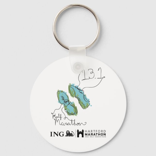 Hartford Half-Marathon: Schuhe Schlüsselanhänger (Vorderseite)