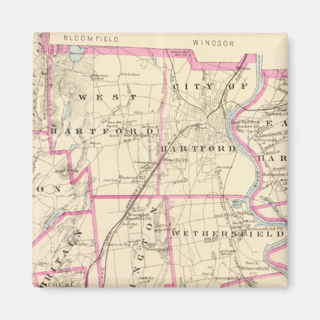 Hartford Landkreis Connecticut Magnet (Vorne)