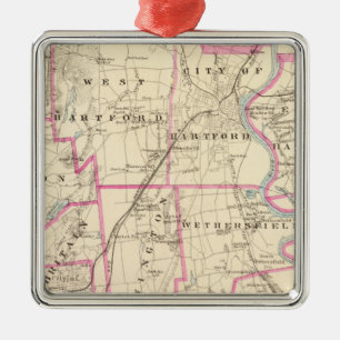 Hartford-Landkreis Connecticut Ornament Aus Metall
