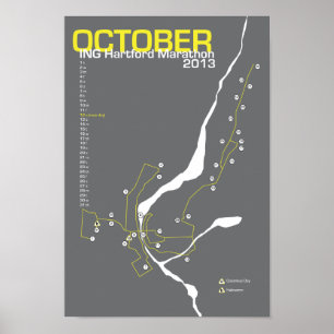 Hartford-Marathon-Karte Poster