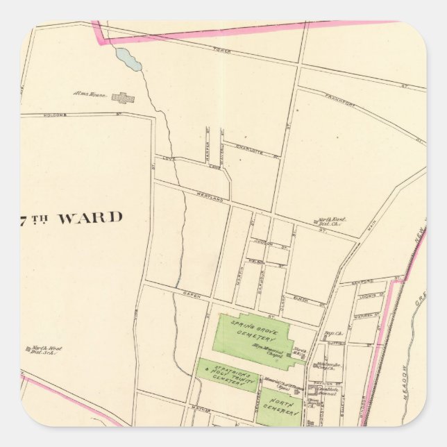 Hartford, Nord Quadratischer Aufkleber (Vorderseite)