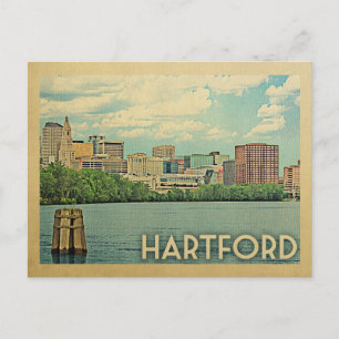 Hartford Postcard Connecticut Vintage Travel Postkarte