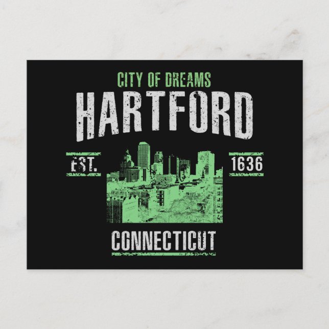 Hartford Postkarte (Vorderseite)