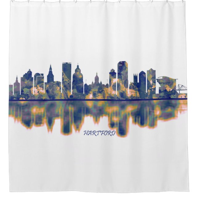 Hartford Skyline Duschvorhang (Vorderseite)