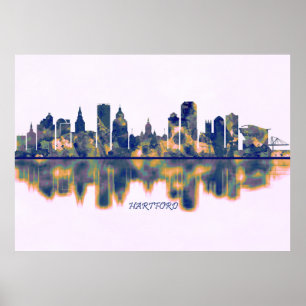 Hartford Skyline Poster
