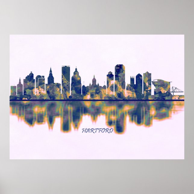 Hartford Skyline Poster (Vorne)