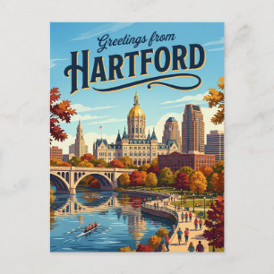Hartford USA Postkarte