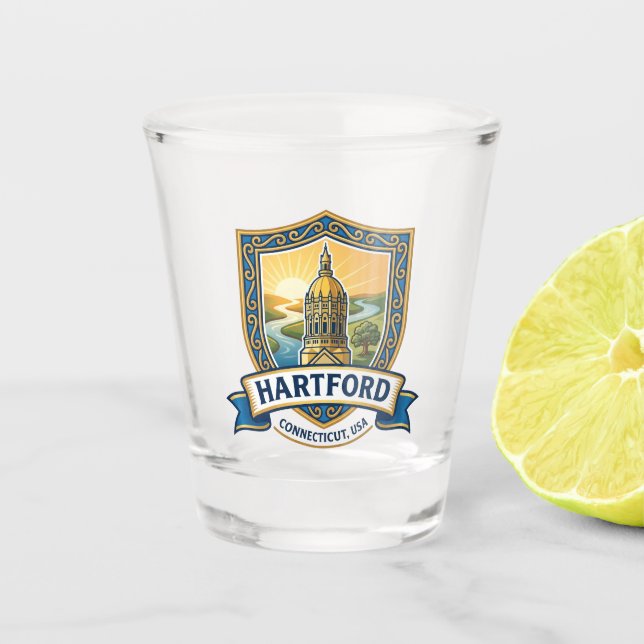 Hartford USA Schnapsglas (Vorderseite)