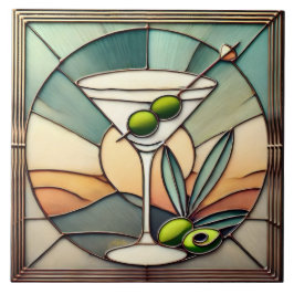 Hartglas 2 Mezquita Martini Fliese