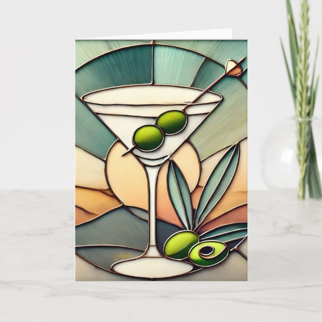 Hartglas 2 Mezquita Martini Karte (Vorderseite)