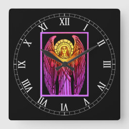 Hartglas Angel Acrylwand Uhr