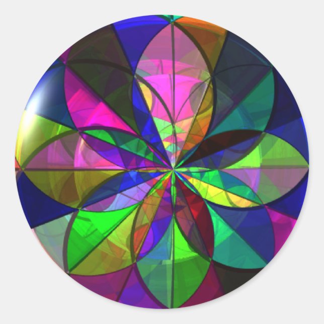 Hartglas-Aufkleber Runder Aufkleber (Vorderseite)