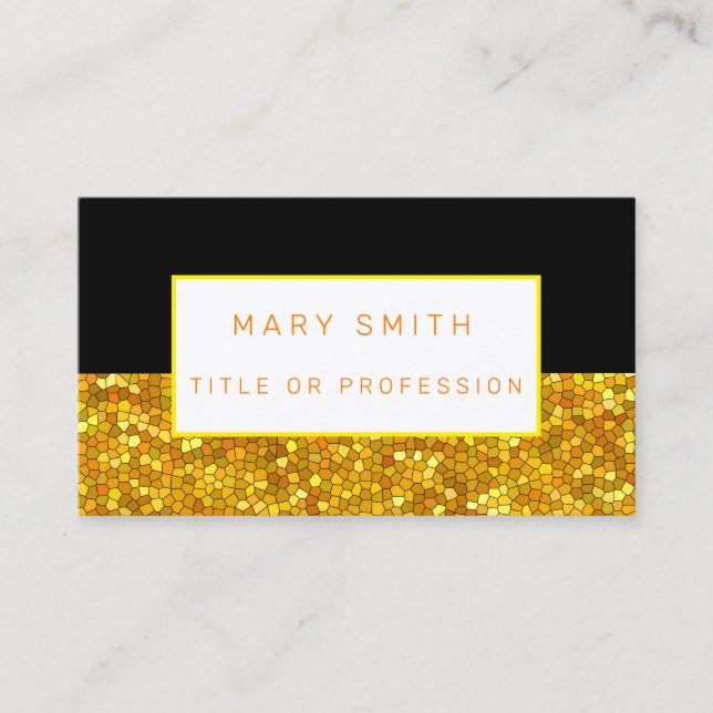 Hartglas Black Gold Visitenkarte (Vorderseite)