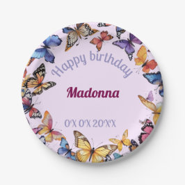 Hartglas-Butterfly 2 Pappteller