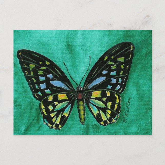 Hartglas Butterfly Postkarte (Vorderseite)