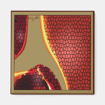 Hartglas - Cranberry-Magnet