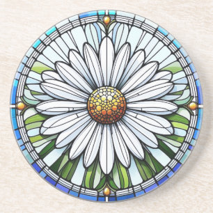 Hartglas Daisy #3 Getränkeuntersetzer