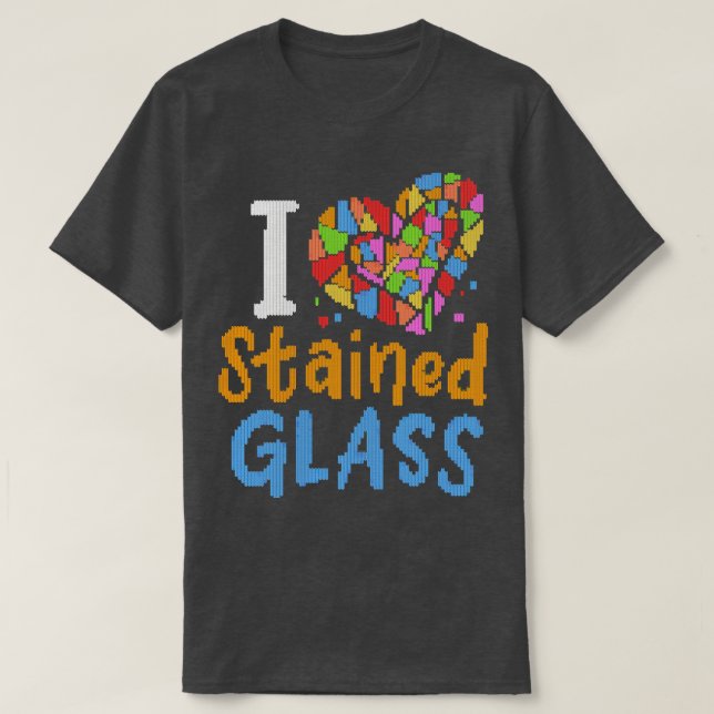 Hartglas-Design T-Shirt (Design vorne)