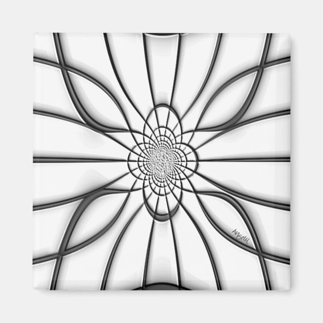 Hartglas-Embossed-Elegance-Magnet Magnet (Vorne)