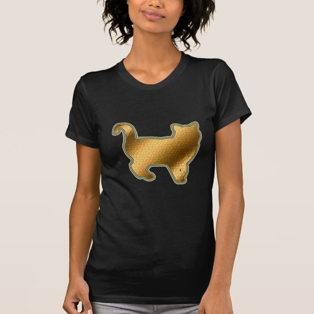 Hartglas Gold Cat T-Shirt (Vorderseite)