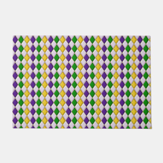 Hartglas Harlequin Fußmatte (Vorderseite)