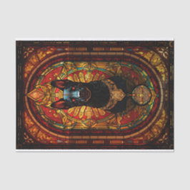 Hartglas-Hund Seidenpapier