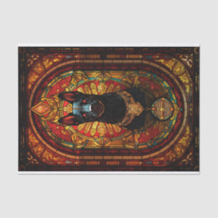 Hartglas-Hund Seidenpapier