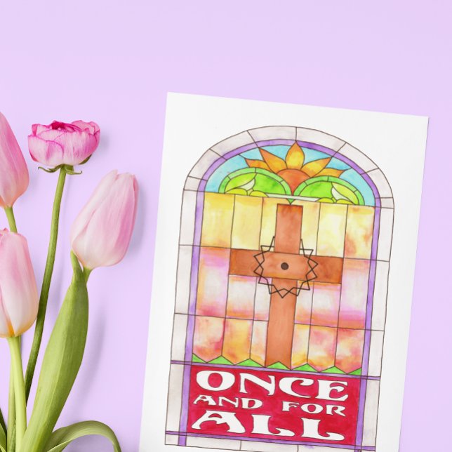 Hartglas-Kreuz ein für alle Postkarte (Von Creator hochgeladen)