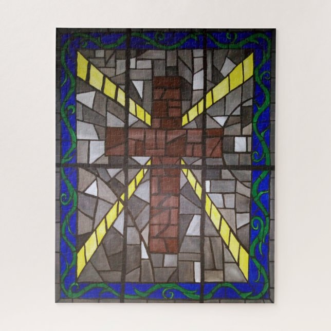 Hartglas-Kreuz Puzzle (Vertikal)