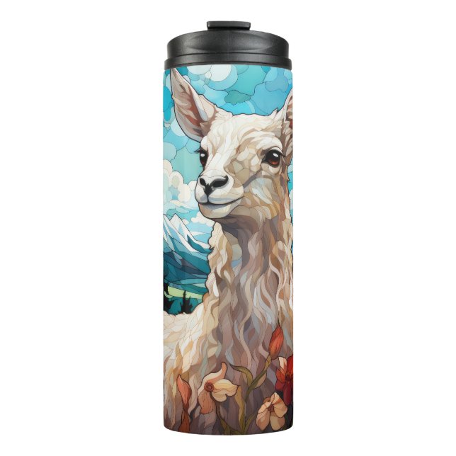 Hartglas Llama Tumbler Thermosbecher (Vorderseite)