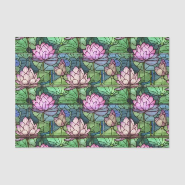 Hartglas Lotus Tissue Paper Seidenpapier (Vorderseite)