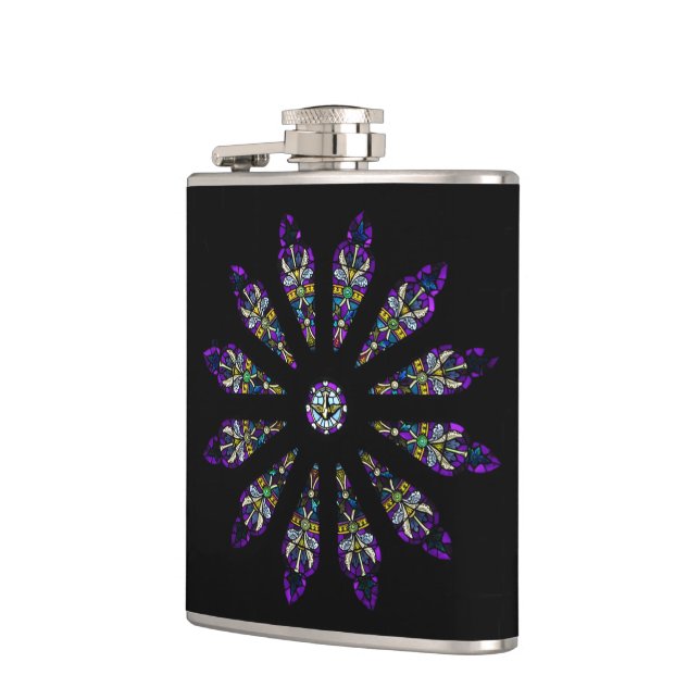 Hartglas Mandala Flask Flachmann (Links)