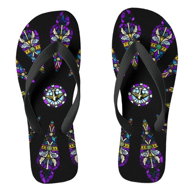 Hartglas Mandala Flip Flops (Fußbett)