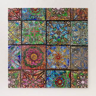 Hartglas Mandala Patchwork Puzzle