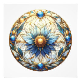 Hartglas Mandella Fotodruck