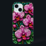 Hartglas mit rosa Orchideen Case-Mate iPhone Hülle<br><div class="desc">Künstlerische Komposition von aufwändigen rosa Orchideen in einem Buntglasstil mit Juwelenakzenten gerahmt schön,  betont Eleganz und Charme.</div>